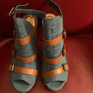 Denim pumps